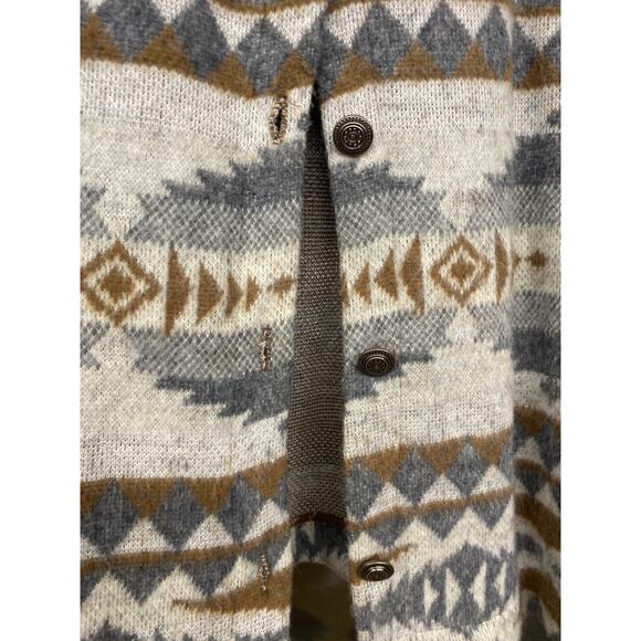 Vintage X Ashly Brent Aztec Pendleton Tribal Western Wear Button Cardigan Medium - Picture 4 of 6